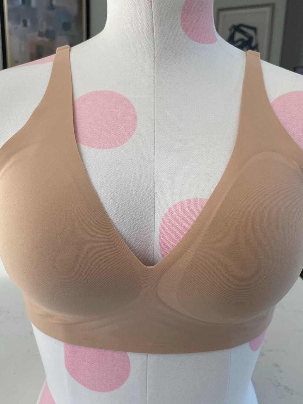 Buffalo David Bitton Style # 1983950 Wireless Comfort Neutral T-Shirt Bra Tan S